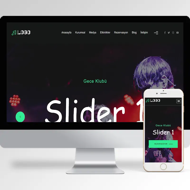Gece Kulübü Hazır Web Sitesi Yazılımı 3