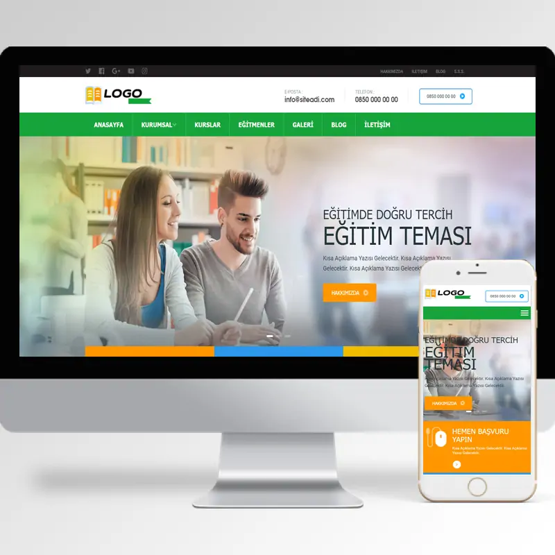Eğitim Okul Hazır Web Sitesi Yazılımı 9